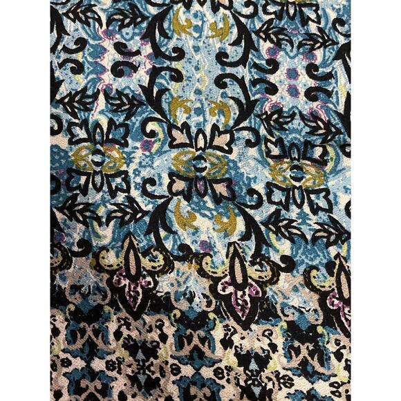 J.Jill Womens Damask Blue Print Long Sleeve Bouse Size XL - Picture 6 of 8